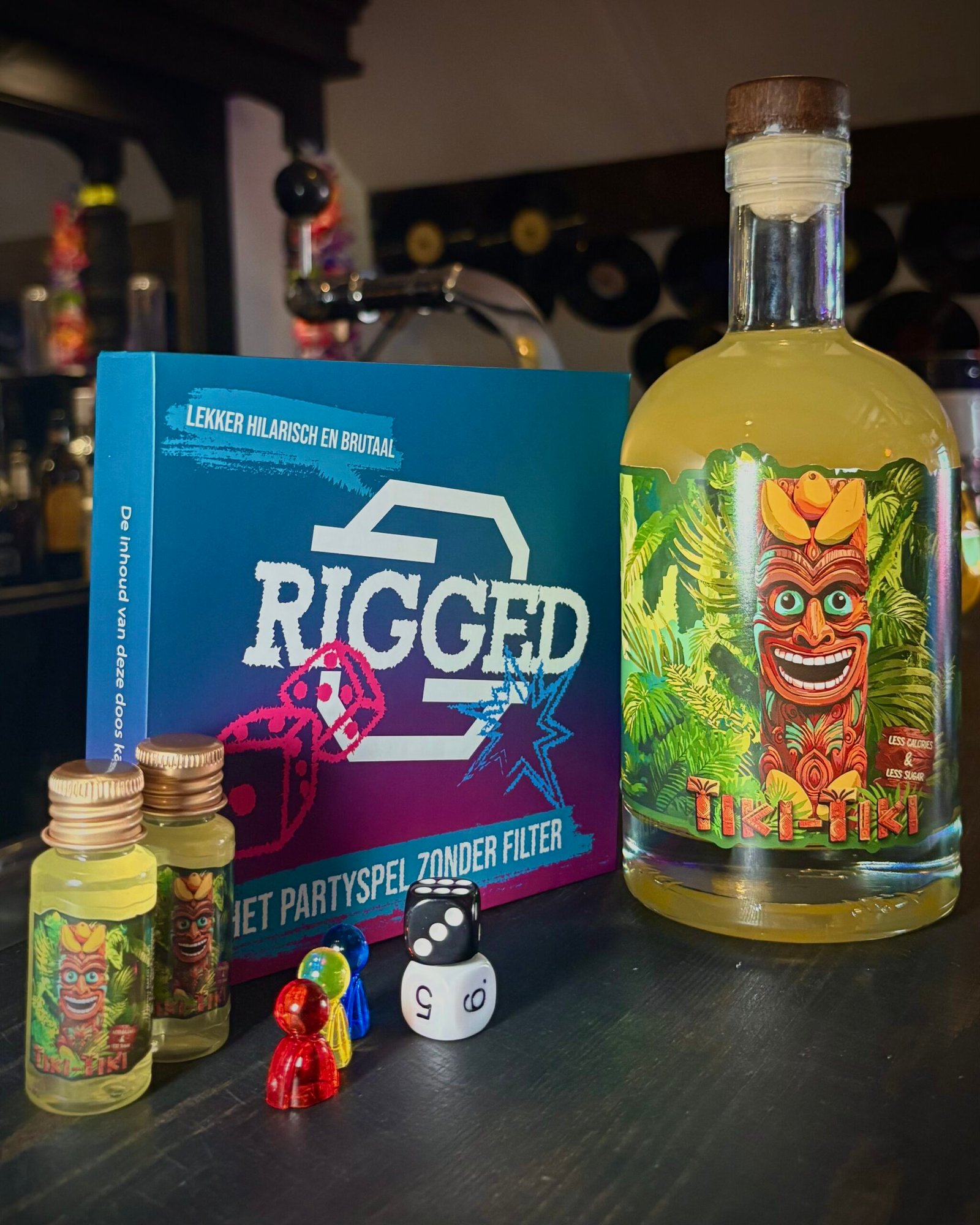 Partyspel Rigged + Tiki Tiki Fles (700ml) - Afbeelding 2